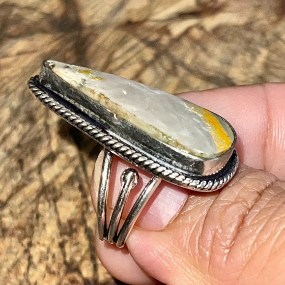 Indonesian Bumblebee Jasper Ring Size 5 1/4 - Picture 9 of 13